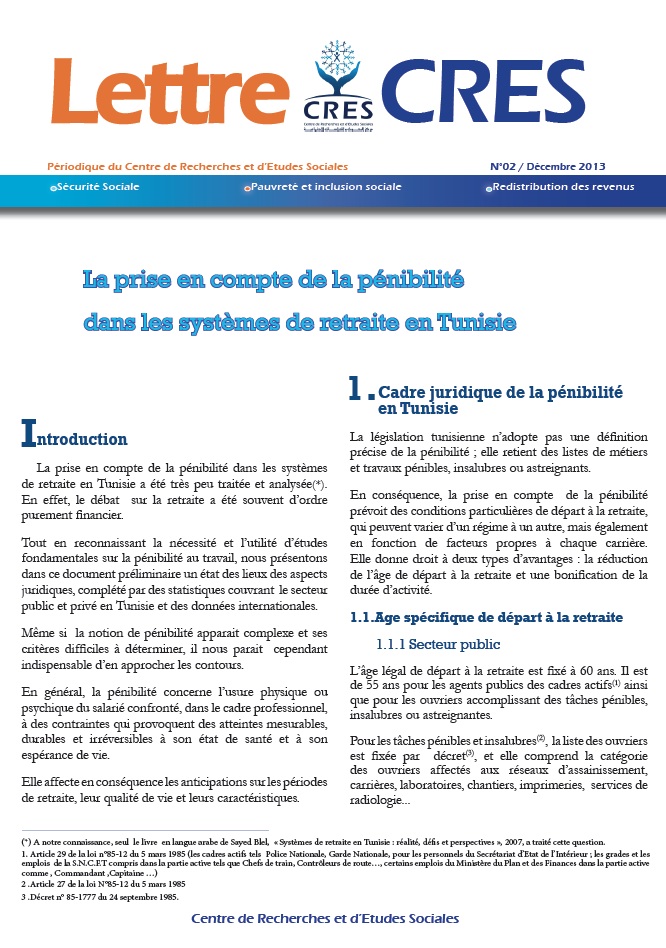 Lettre du CRES n°2/ Decembre 2013